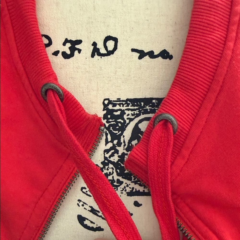 Garage Red Zip-Up Hoodie - Picture 6 of 14